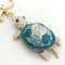 Wrapables Crystal Bling Key Chain Keyring Car Purse Handbag Pendant Charm, Blue Sea Turtle